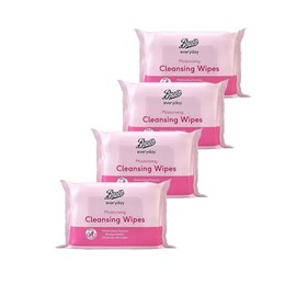 Boots - Boots Everyday Moisturising Cleansing Wipes | Moisturising Formula | 25 Plastic Free Wipes per Pack [4 PACK]