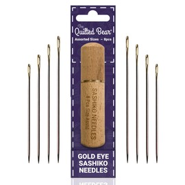 The Quilted Bear Gold Eye Sashiko Embroidery Needles, Assorted Sizes