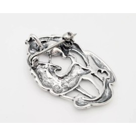 Unbranded Sterling Silver Unicorn Pin/Pendant with Crystal