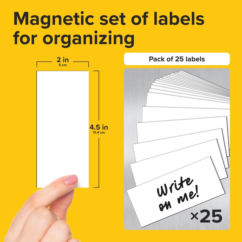 X-bet MAGNET Dry Erase Magnetic Labels - Reusable Sticky Notes