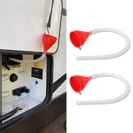 HQRNYP 2PCS Funnels for Automotive Use, Long Funnel, Plastic Wide Mouth Funnel, Car Oil Funnels with 21" Flexible Removable Hose Fit for Engine Oil Gas Fuel Gasoline Water Liquid Transmission (2PCS)