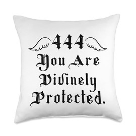 Angel Number 444 Numerology Protection Angel Number 444 Throw Pillow, 18x18, Multicolor