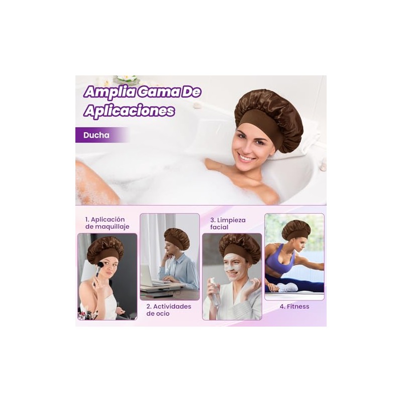 Yakite Tubos para Cabello Sin Calor,4Pcs Heatless Curls con Gorro