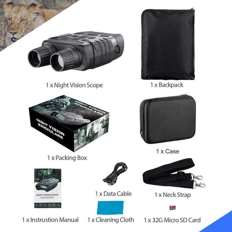 BNISE Night Vision Binoculars Goggles, Digital Infrared Binoculars with Night
