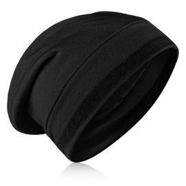 Sleep Bonnets for Women,Adjustable Silk Satin Bonnet Hair Wrap for Sleeping Hair Plopping Wrap for Curls Silk Lined Bonnet Plopping Cap Curly Hairs Head Scarf for Women Men with Curly Hairs Black
