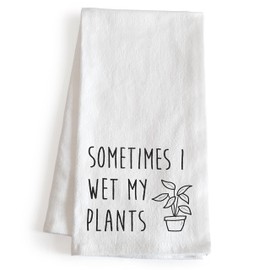 Sometimes I Wet My Plants Kitchen Towel 18x24 Inch, I Wet My Plants Towel, Kitchen Funny Dish Towel Saying, Funny Kitchen Towels Saying Funny Hand Towel Tea Towel Gifts People Who Like To Garden