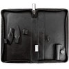 BOREAS Nail Set Empty Leather Black for Scissors, File, Tweezers,