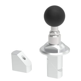 SYGN HOUSE 00083003 Signhouse Motorcycle Mounting System Second Base Parts Stem Mount Base Calm Silver Large (0.7-0.9-1.2 inches (18-24 mm) / 0.9-1.2 inches (24.1-30 mm)