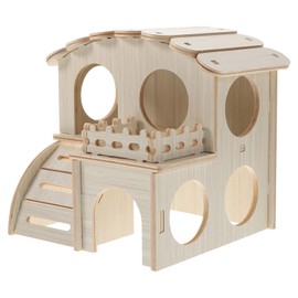 BESPORTBLE Wooden Hamster Sleeping House Durable Hideout Nest for Hamsters Ideal Pet Cage Supplies Comfortable Wooden Hideaway for Pets Hamster Cage Accessory