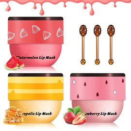 3 bálsamos labiales de abeja, olla hidratante durante la noche