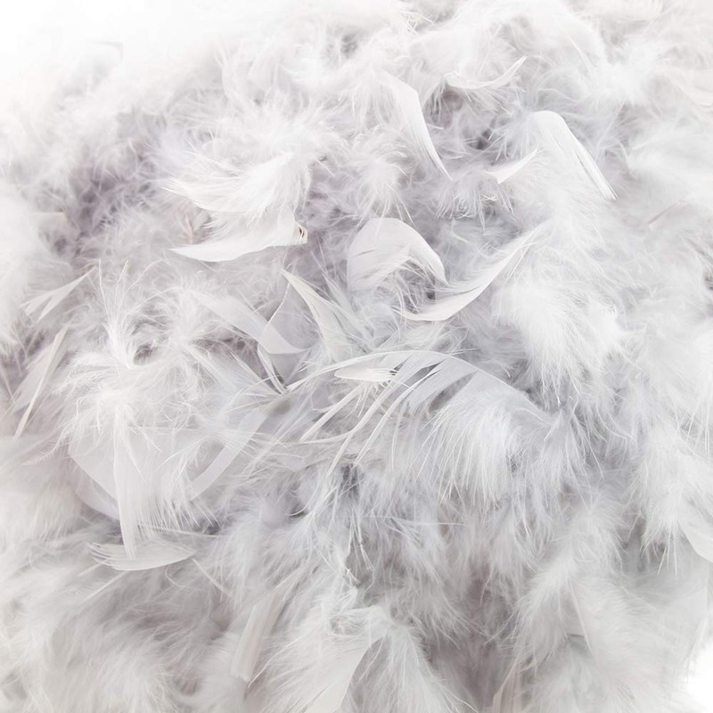 Eye-Catching and Modern Real Natural Grey Feather Decorated Small Pendant