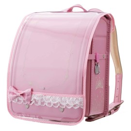 Princess Alice Transparent Lace & Dot Ribbon School Bag Cover (Baby Pink L - LL)
