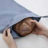 Amazhiyu Pure Linen Reusable Drawstring Bread Bags Set of 2,