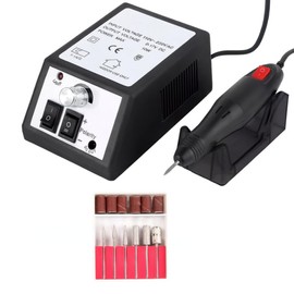 Lewer - Nail Cutter Set DM-2000CZ 20W, Professional Manicure & Pedicure Set, Cuticle & Varnish Remover, Black, Manicure Pedicure