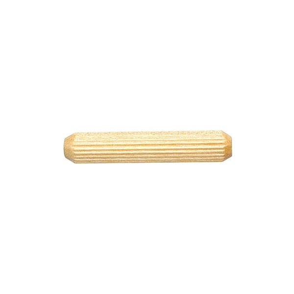 7/16" x 2" Wooden Dowel Pins - Fluted Wood Dowel