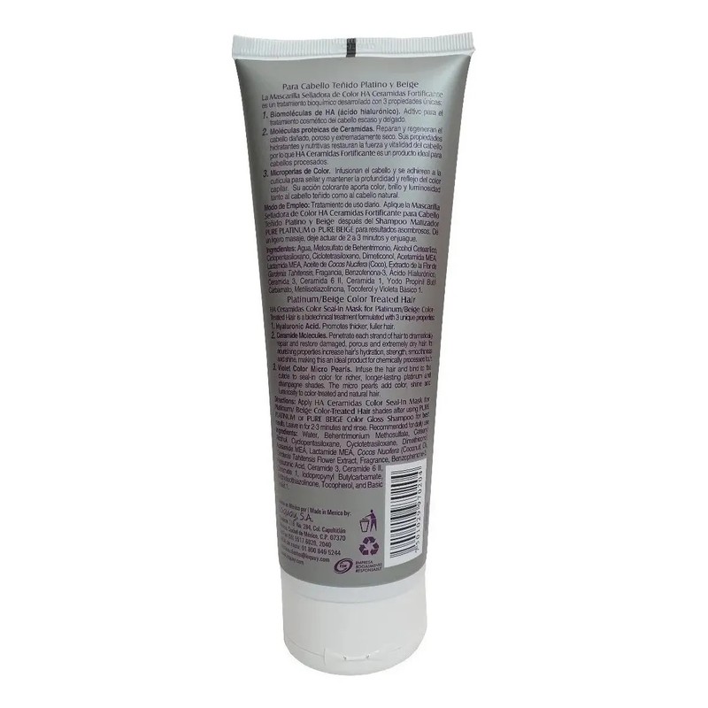 Ceramidas Color Cabello Platinos Beige Escasos Delgados Fort