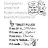 2 PCS Art Funny DIY Decor Decal Bath Room Door