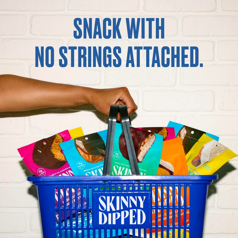 SkinnyDipped Super Dark Chocolate + Sea Salt Almonds, Vegan, Healthy