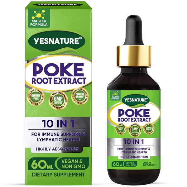 Zooawa Organic Poke Root Herbal Drops | Plant-Based Lymphatic Support