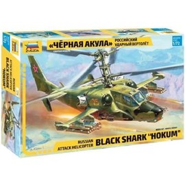 Zvezda 500787216 500787216-1:72 Russ. Attack Helicopter Hokum-Plastikbausatz-Modellbausatz-Zusammenbauen-Bausatz-für Einsteiger-detailliert, Olive