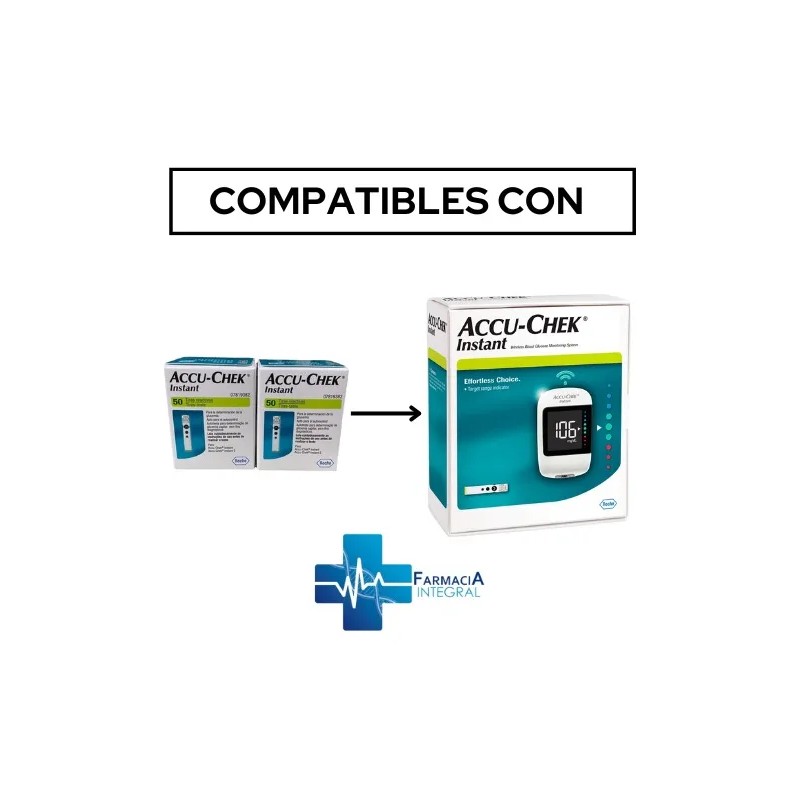 Accu Check Instant Tiras Reactivas De Glucosa 50 Pzas