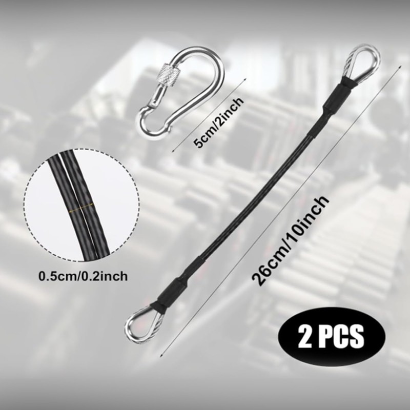 Laroal 2 Gym Extension Cords Fitness Extension Cord Accessories 26cm