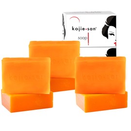 Kojie San Kojie San Skin Brightening Soap - Original Kojic Acid, Dark Spot Remover Soap Bar with Coconut & Tea Tree Oil -135g x 6 Bars