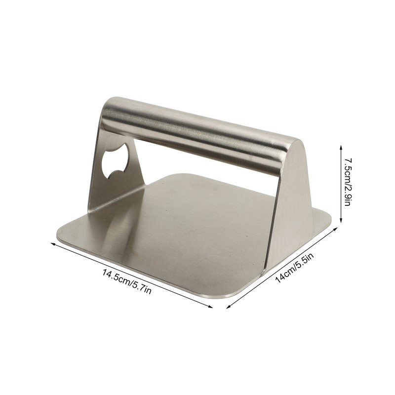 Burger Press Rectangular 304 Stainless Steel Burger Smasher Non Stick