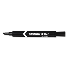 Avery 08888 Large Permanent Ink Markers, Chisel Point, Black Ink