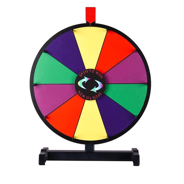WinSpin 15" Prize Wheel 10 Slots Clicker Tabletop Spin Dry