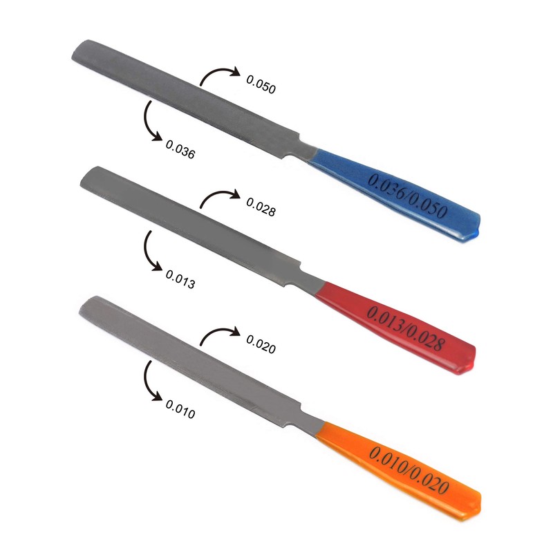 Metallor Guitar Nut File Set Double Edge Nut Slotting File