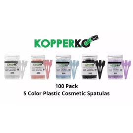 Kopperko Small Plastic Spatulas - 2.5" Cosmetic Makeup Spatulas, White, 100 Pack