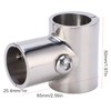 90° T Tee Tube Pipe Connector 1in/25.4mm ID Separable Stainless