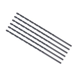 CoCud Twist Drill Bits, 2mm Drilling Diameter, Black Oxide High Speed Steel Extra Long Straight Shank - (Applications: for Stainless Steel Alloy Metal), 6-Pieces