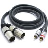 VITALCO 2x XLR Male to 2x RCA Stereo Cable 5