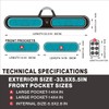 Kolti 3x3 Pool Cue Case, Heavy Duty Oxford Wear-Resistant Soft