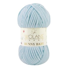 Wolans Bunny Baby Chenille Style Yarn Wool 70 Colours Available 100g Balls (Cloud Blue Col 48)