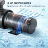 1.5HP 115V 1100W Single Speed Swimming Pool Pump Powerful Ground