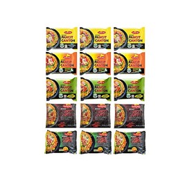 Lucky Me! Instant Pancit Canton Assorted 15 Pack (Kalamansi, Sweet & Spicy, Original, Chilimansi and Hot Chilli)