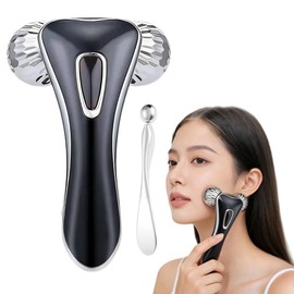 2 Pcs Assorted Beauty Facial Roller, Y-Shaped Beauty Roller, Massage Roller, Small Face Roller for Face & Body, 3D, No Charging Required, Waterproof, Microcurrent, Slight Current, T-Shaped Eye Beauty