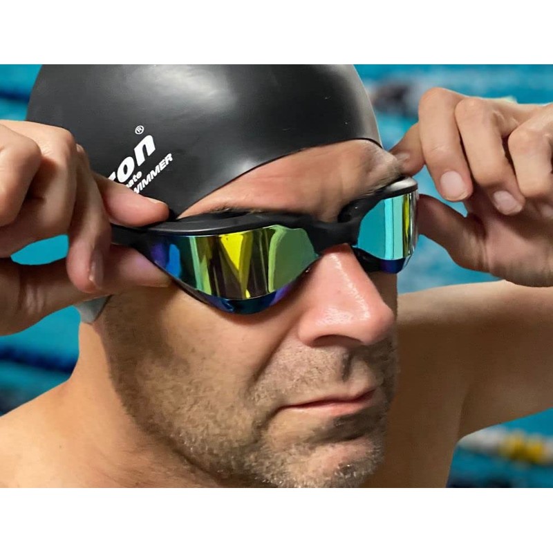 Tyron Performance Predator Swimming Goggles (Black/Metallic)