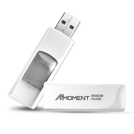 MMOMENT MU39 Unidad Flash USB 3.1 Gen1 de 256 GB, Velocidad de Lectura de hasta 100 MB/s, Unidad de Pulgar de diseño retráctil