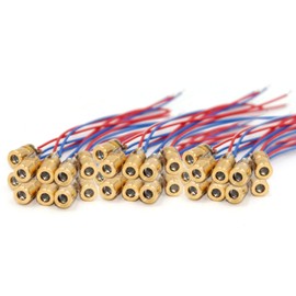 WOWOONE Mini Red Laser Diode, 30pcs, 5V 650nm 5mW, Red Dot Laser Head, 6mm Outer Diameter