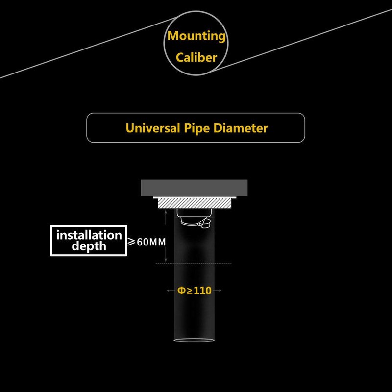 Shower drain, floor drain, stainless steel drain channel, siphon with