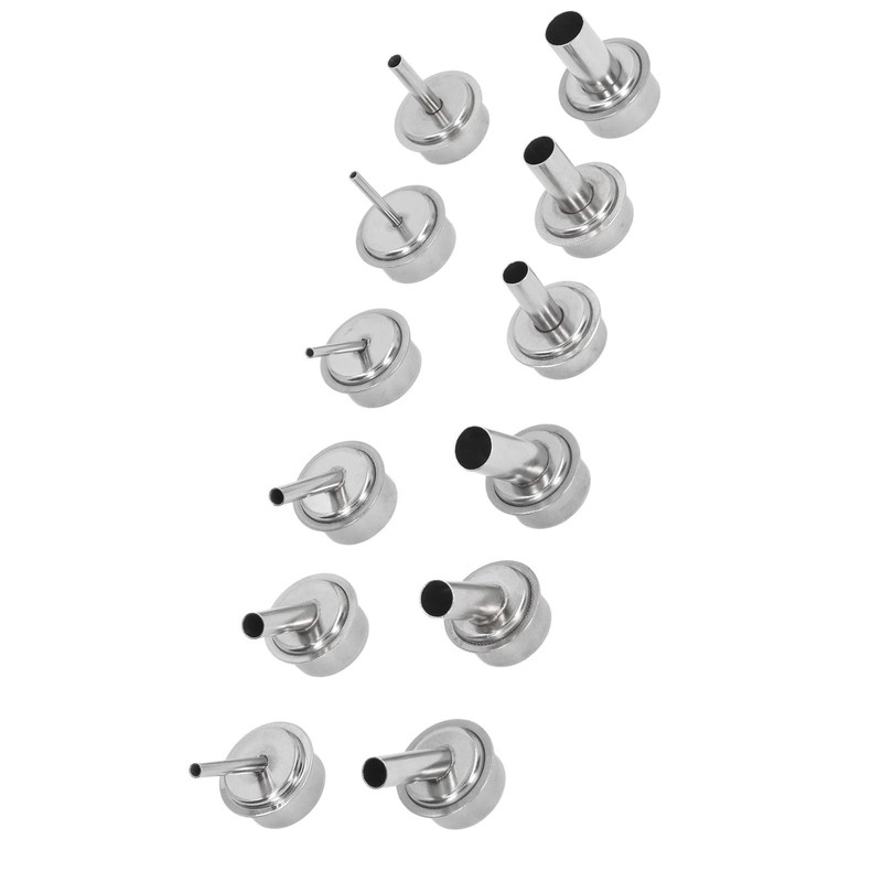12Pcs Universal Hot Air Gun Nozzle Stainless Steel Standard Size