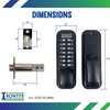 IRONTITE® Digital Door Lock Black, Combination Lock, Keyless Door Lock,