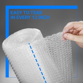 Pacific Mailer Bubble Cushioning Wrap Pacific Mailer 5/16 Inch x 12 Inch x 72Feet Total [2 Rolls of 36 Feet] Bubble Cushioning Wrap for Packing Moving Supplies Perforated Every 12"