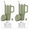 BJPKPK - Vaso de acero inoxidable de 30 onzas con