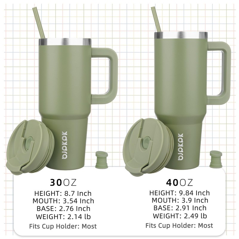 BJPKPK - Vaso de acero inoxidable de 30 onzas con