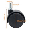 SWZHAI 1 Inch Plastic Casters Set of 4, M8 Threaded